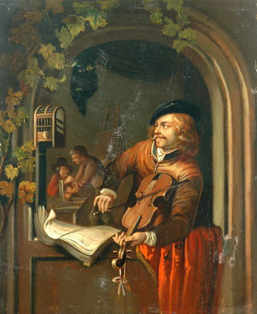 Detail of The Violin Player by Unknown Artist