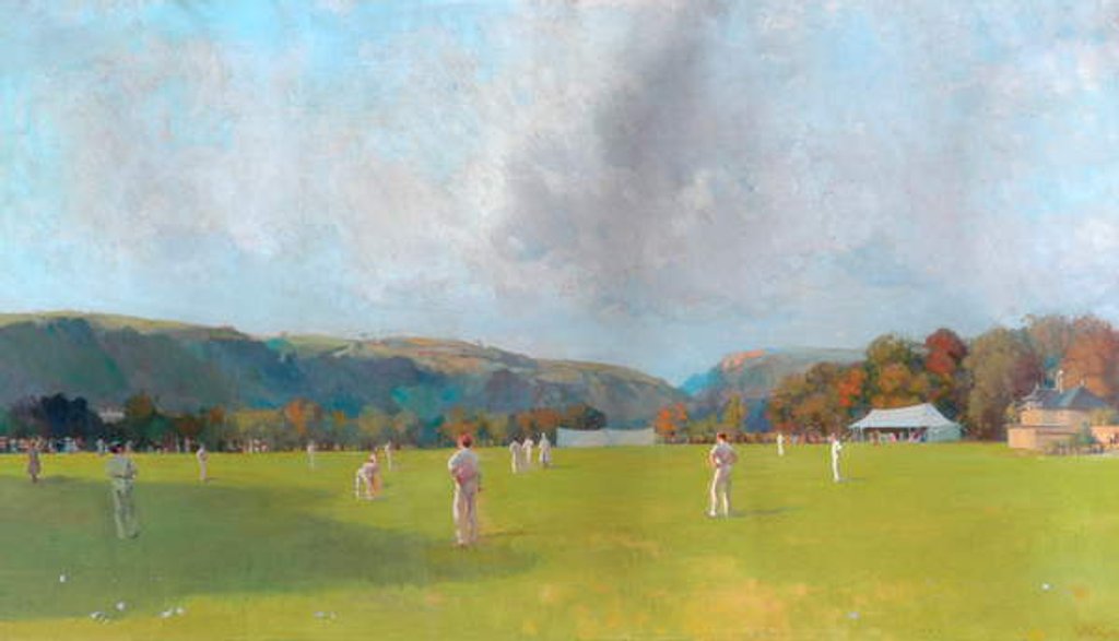 Detail of Cricket match, Centre Vale by Alfred Walter Bayes