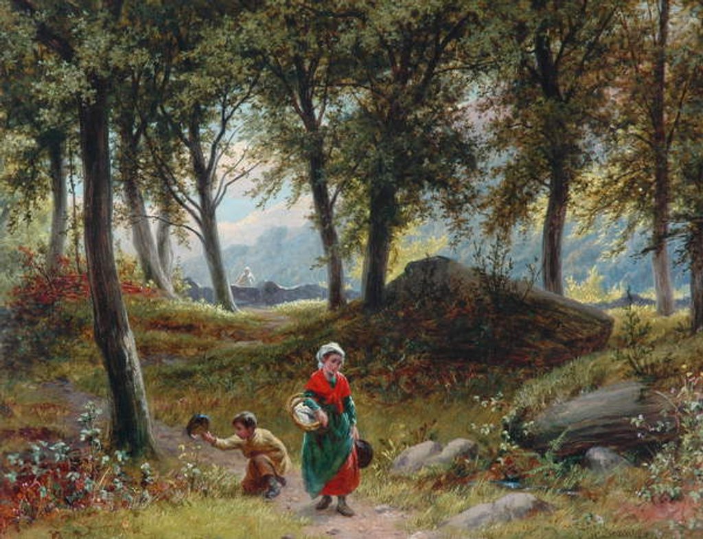 Detail of The Path Through The Woods, 1795 by William I Bromley
