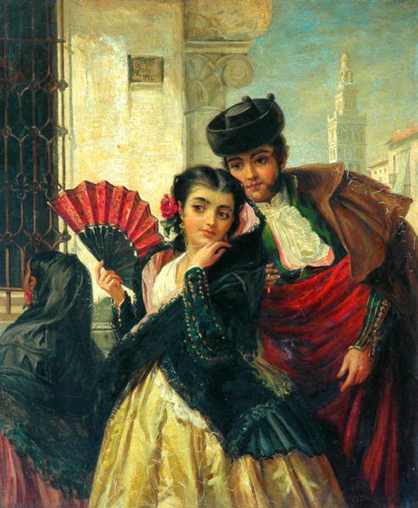 Detail of Scene In Spain, Near Seville, c.1853 by John-Bagnold Burgess