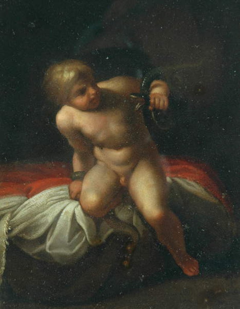 Detail of The Infant Hercules by Annibale Carracci