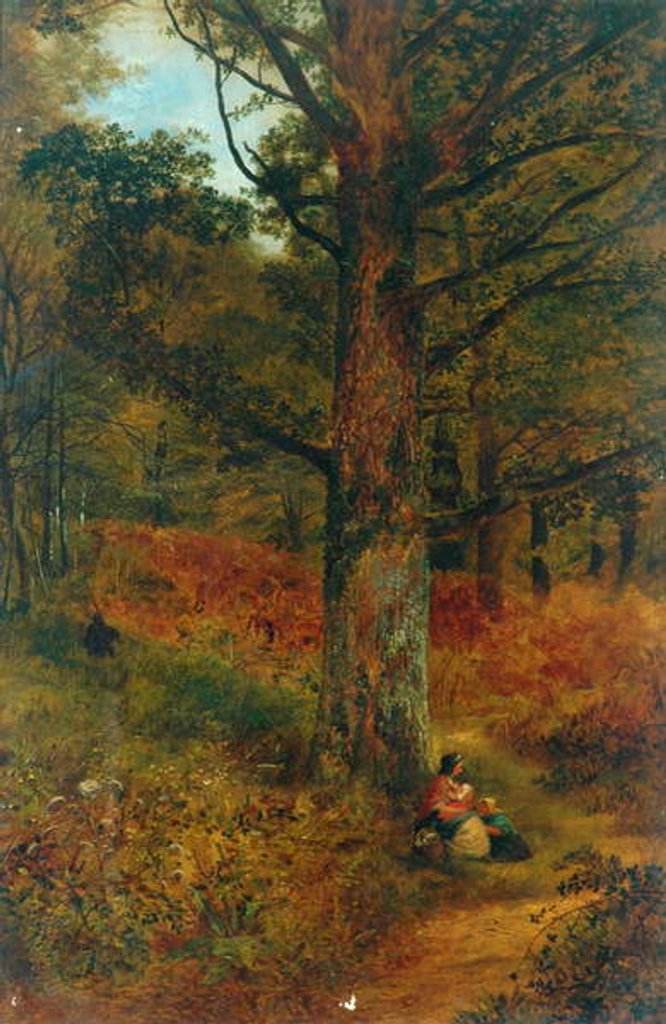 Detail of Path Through The Wood, 1857 by Thomas Creswick