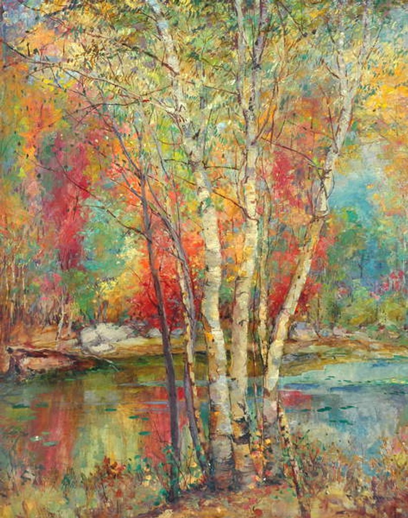 Detail of Silver Birches, c.1929 by Mary Ella Williams Dignam