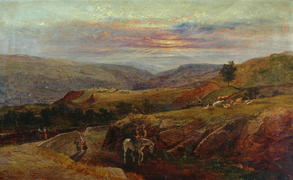 Detail of Burnley Valley from Crofts Stone, 1870 by John Holland