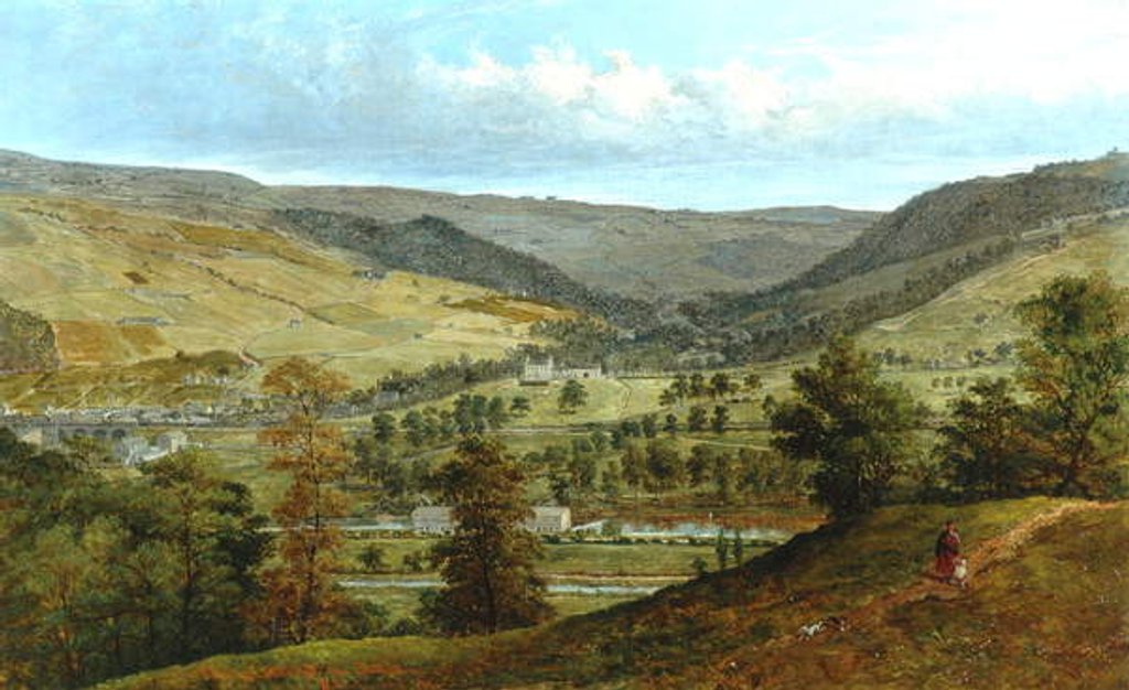 Detail of Cragg Vale & Stocks Hall From Broadbottom, 1869 by John Holland