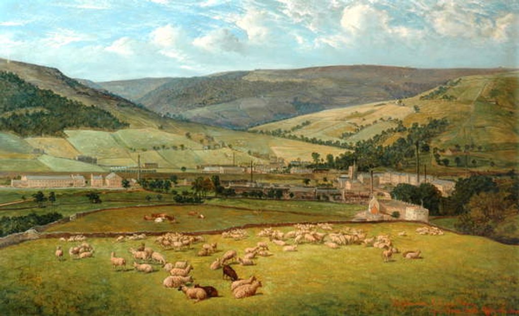 Detail of Mytholmroyd & Cragg Vale From Ewood Hall, 1869 by John Holland