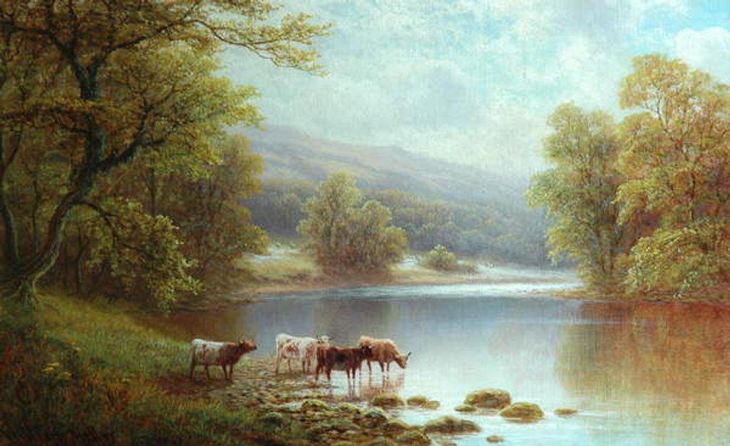 Detail of On the Wharfe, Bolton Woods by William Mellor