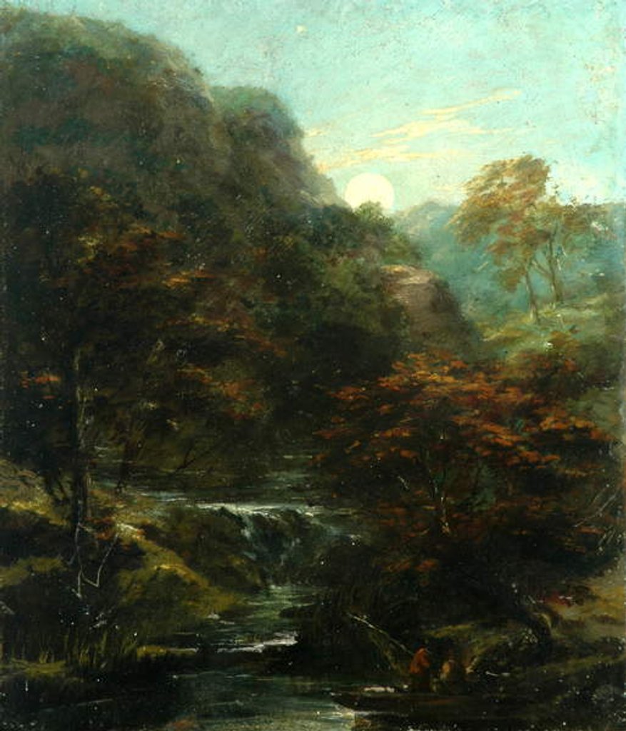 Detail of Evening On The River by William James Muller