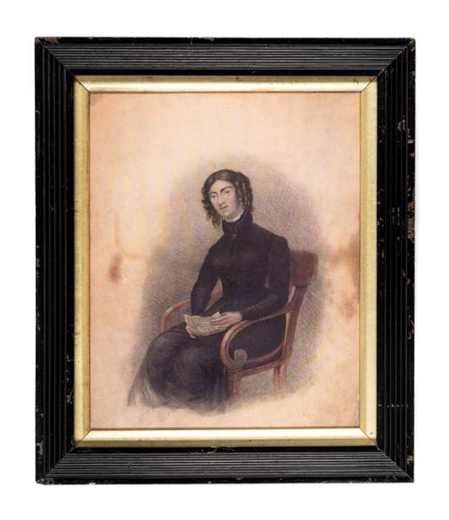 Detail of Sketch of Anne Lister of Shibden Hall by English School