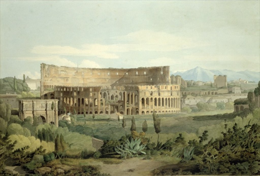 Detail of The Colosseum from the Caelian Hills, 1799 by Francis Towne