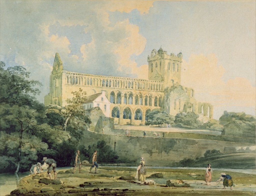 Detail of Jedburgh Abbey from the River, c.1798-99 by Thomas Girtin