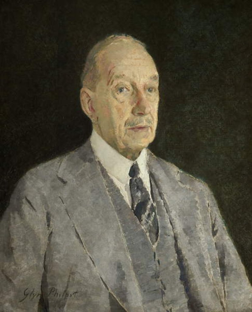 Detail of Portrait of Cecil Higgins, 1935 by Glyn Warren Philpot