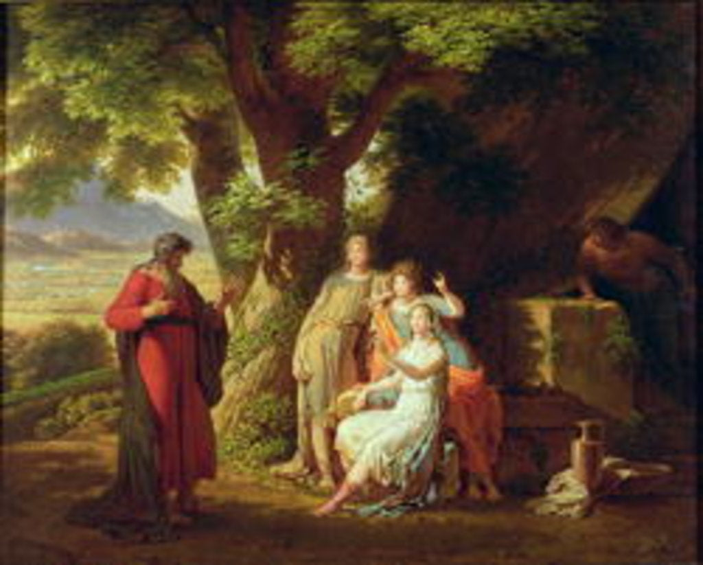 Detail of Moses and the Daughters of Jethro by Charles Lock Eastlake