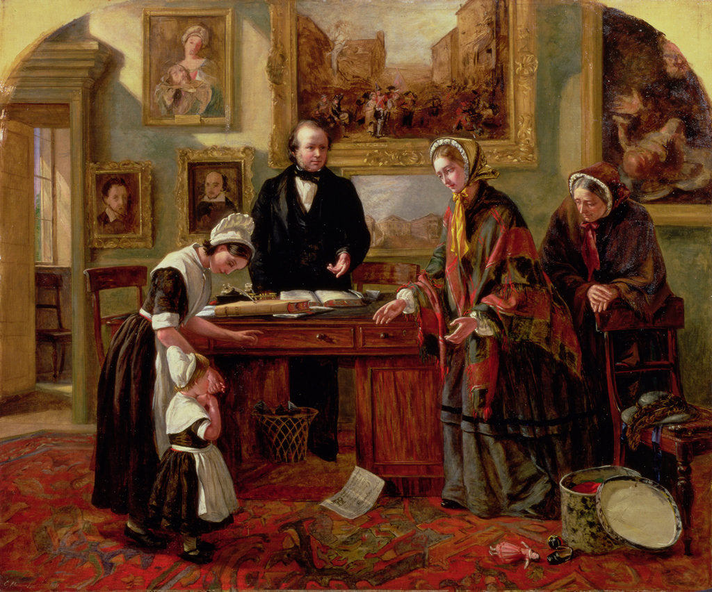Detail of The Foundling restored to its Mother, 1858 by Emma Brownlow