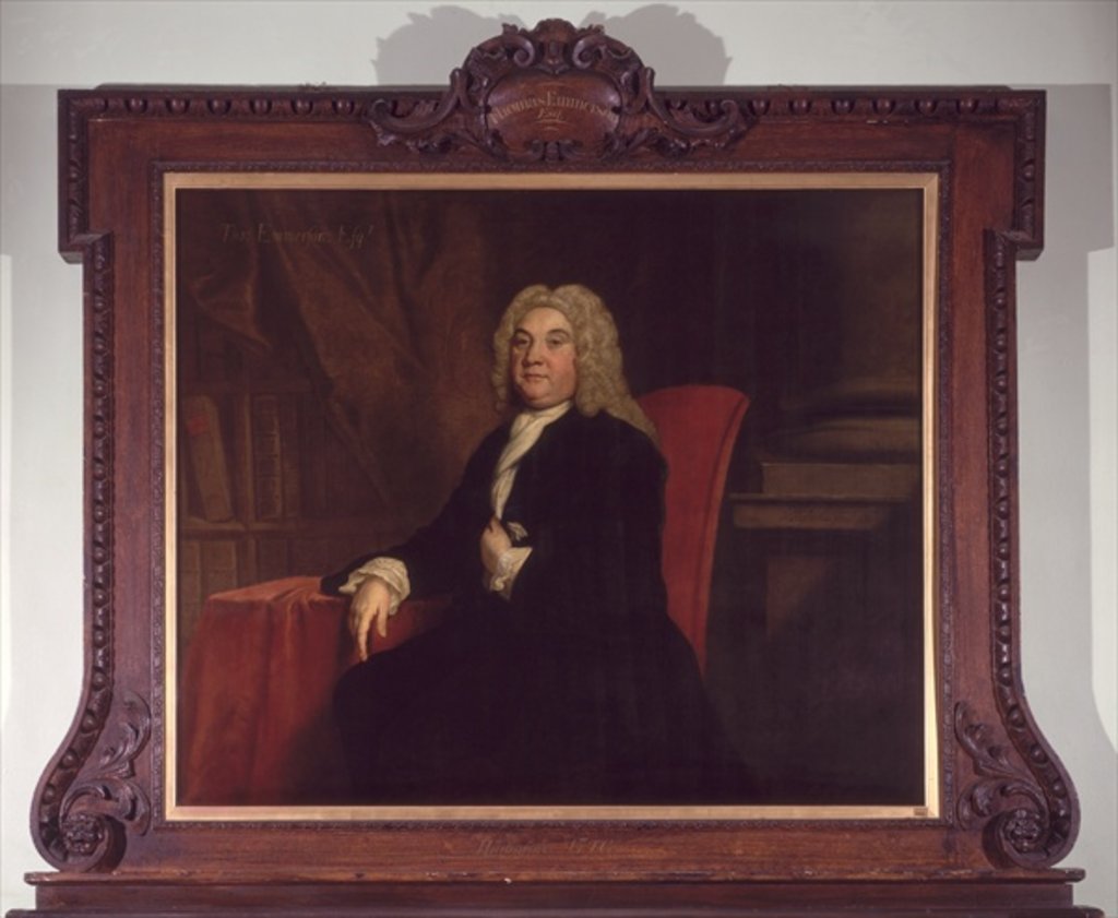 Detail of Portrait of Thomas Emerson, a Governor of the Foundling Hospital, 1731 by Joseph Highmore