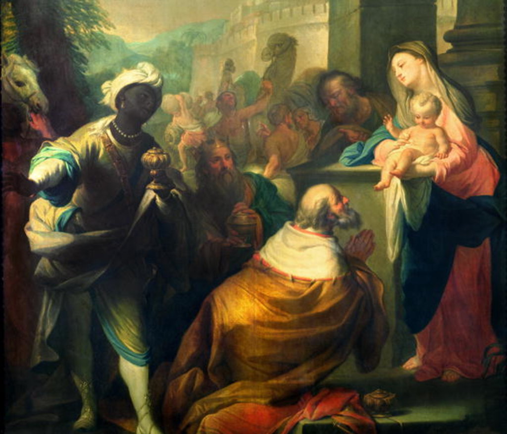 Detail of The Adoration of the Magi by Andrea Casali