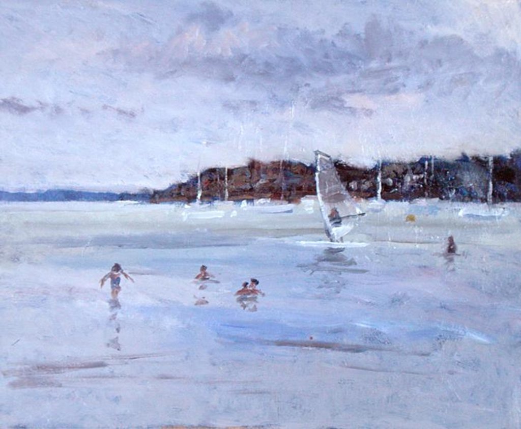 Detail of Windsurfer and Bathers by Christopher Glanville