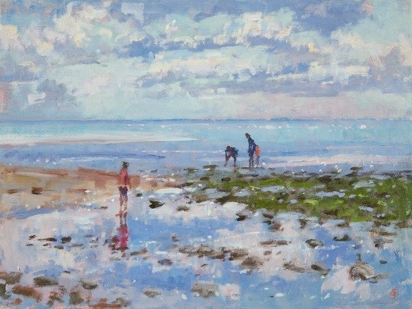 Detail of Low Tide Charmouth, 2012 by Christopher Glanville