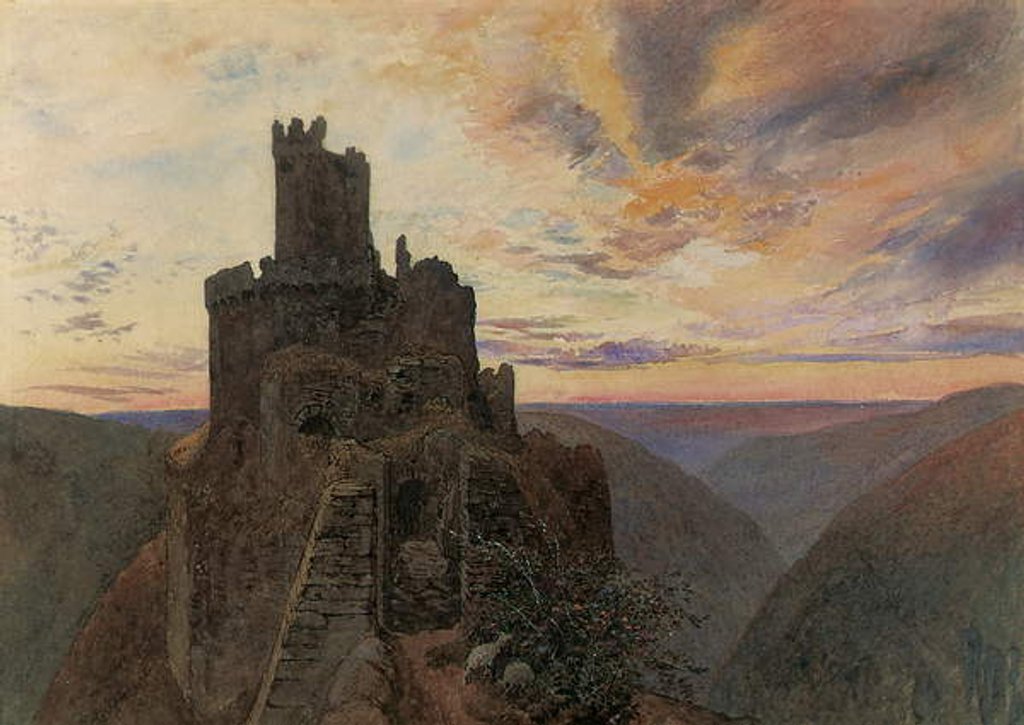 Detail of Ehrenburg on the Mosel by Alfred William Hunt