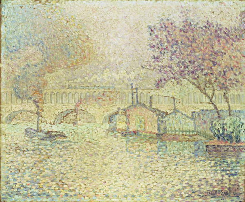 Detail of The Viaduct at Auteuil, c.1900 by Paul Signac