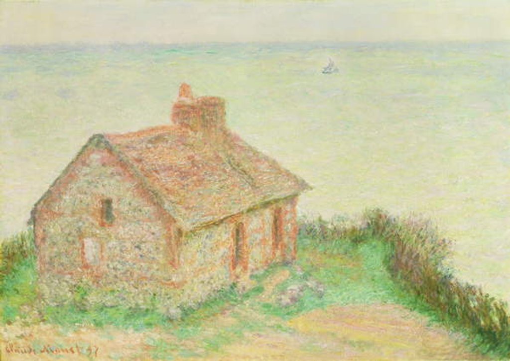 Detail of The House at Douanier, Pink Effect, 1897 by Claude Monet