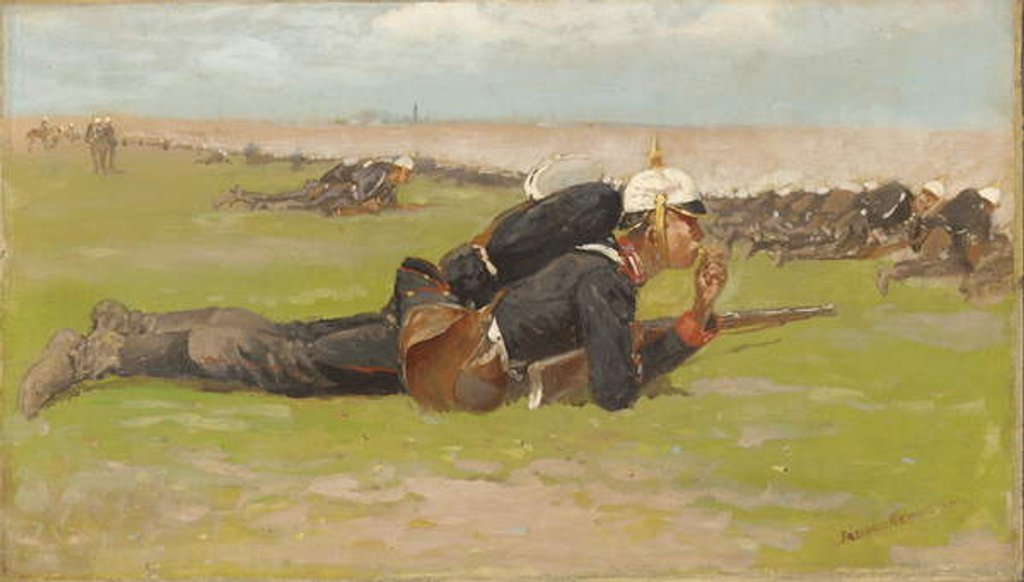 Detail of Field Drill for the Prussian Infantry by Frederic Remington