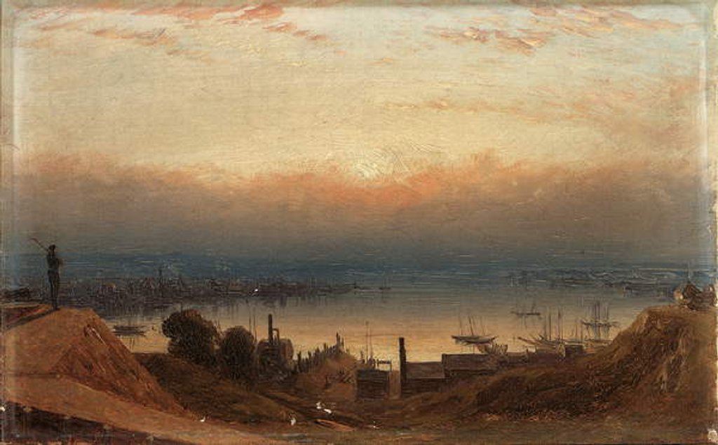 Detail of The Basin of the Patapsco from Federal Hill, Baltimore by Sanford Robinson Gifford