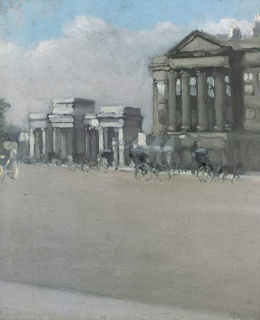 Detail of Hyde Park Corner in Fog by William Evelyn Osbourne