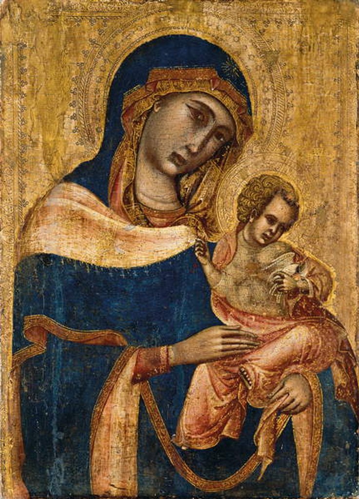 Detail of Madonna and Child, 2nd quarter of the 14th century by Master of the Sterbini Diptych