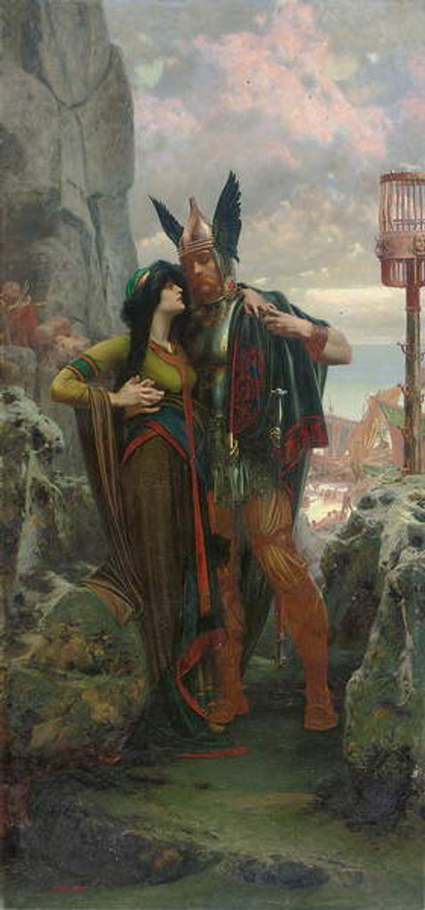 Detail of The Viking Farewell, 1905 by Herbert Gandy