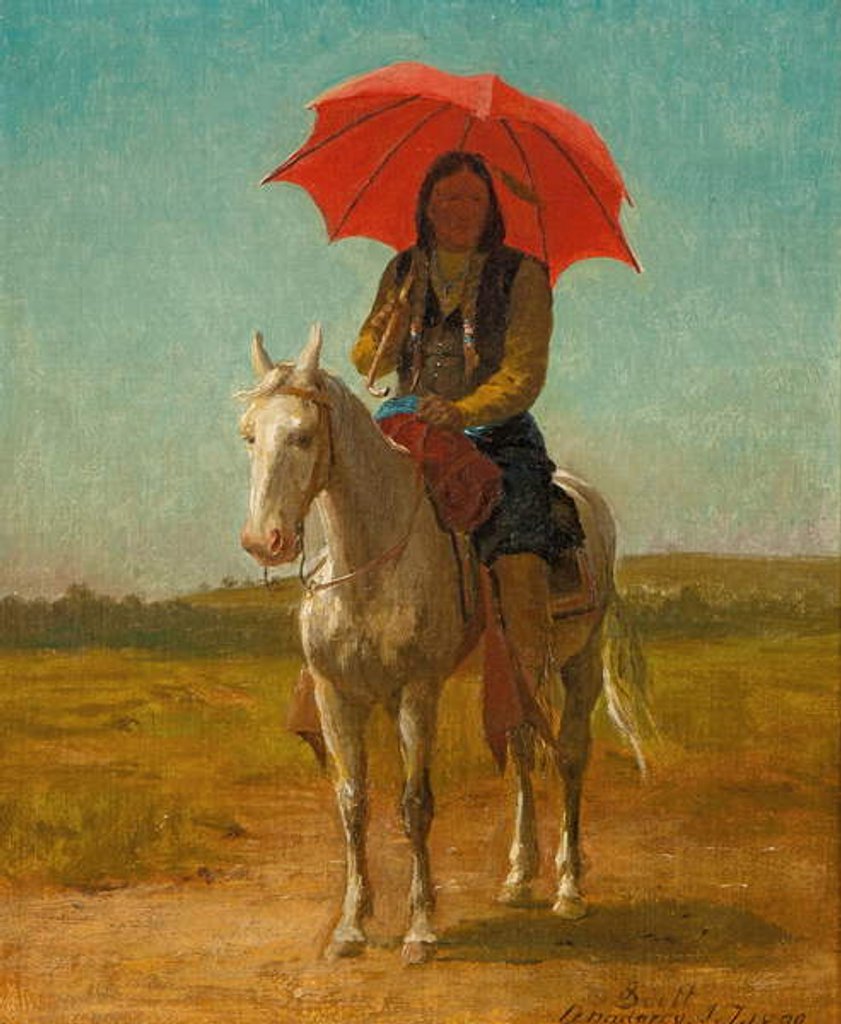 Detail of Horseman, Anadarko, Oklahoma, 1890 by Julian Scott
