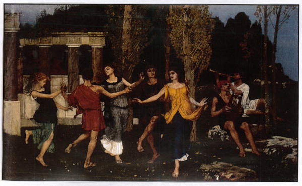 Detail of An Arcadian Idyll, 1879 by Hans Sandreuter