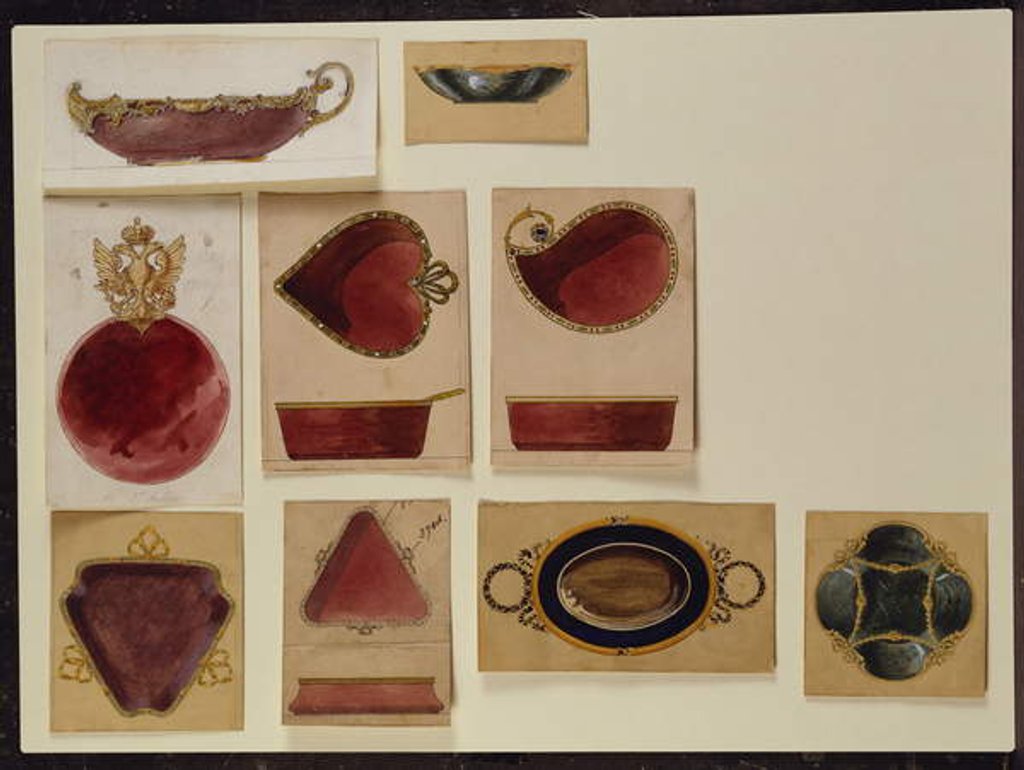 Detail of Collection of dish designs, House of Carl Faberge by Carl (firm of) Fabergé