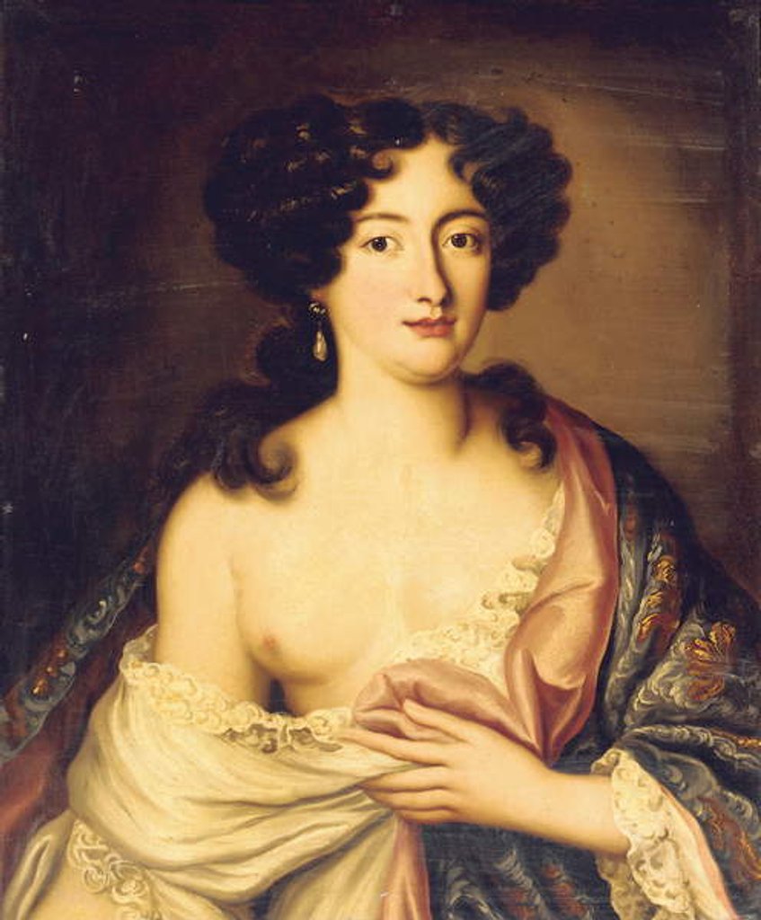 Detail of Portrait of Marie Mancini by Pierre Mignard