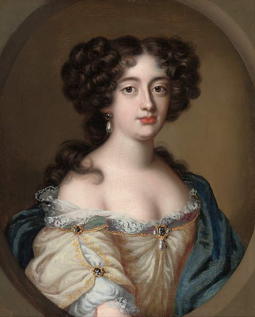 Detail of Portrait of a lady traditionally identified as Ortensia Mancini by Jacob Ferdinand Voet