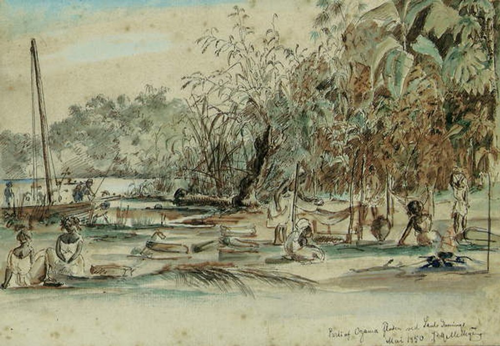 Detail of Santo Domingo, St. Thomas, 1850 by Fritz Siegfried Georg Melbye