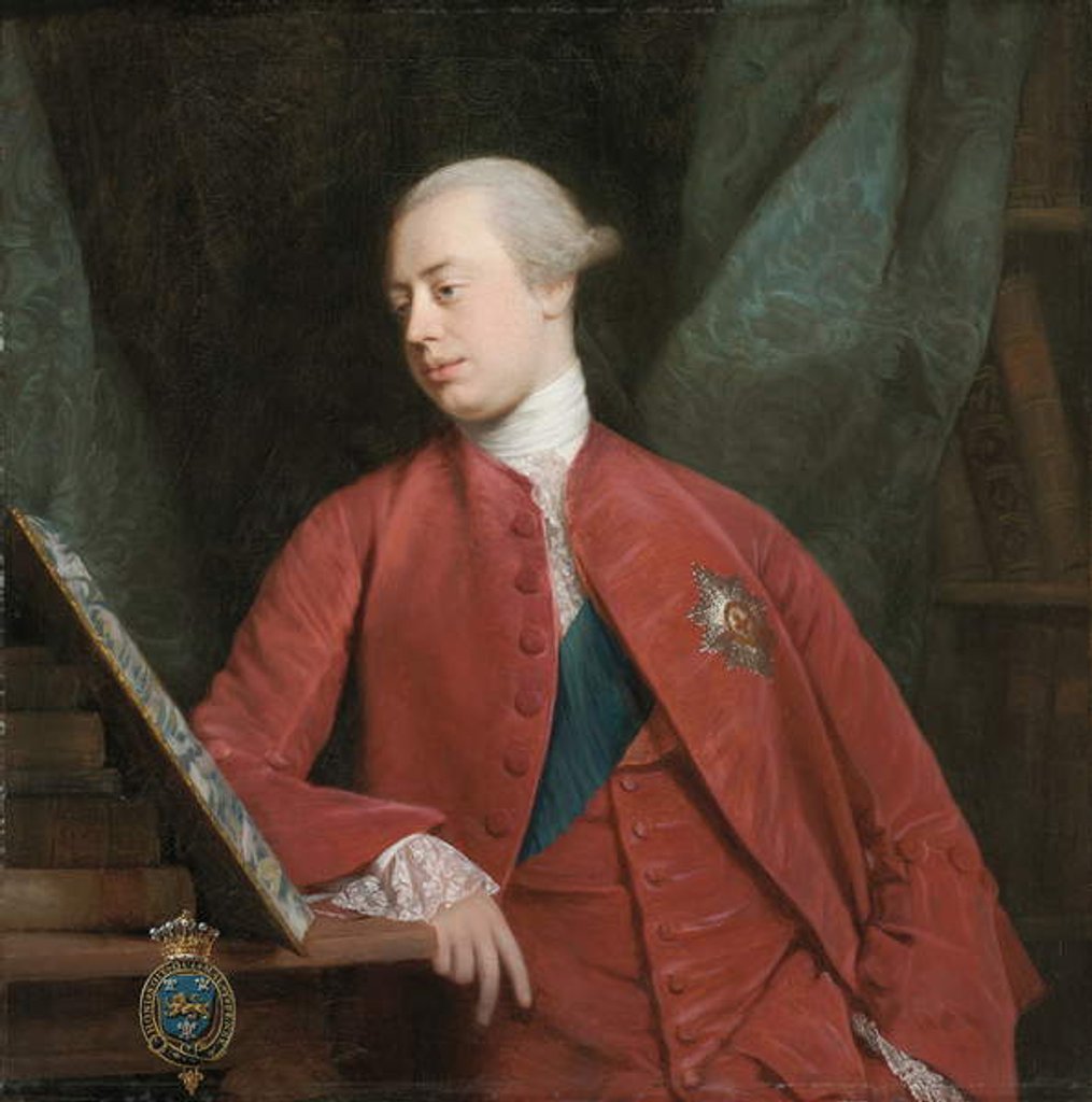 Detail of Portrait of Frederick, Lord North K. G., later 2nd Earl of Guildford by Allan Ramsay