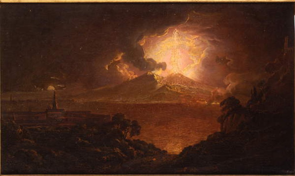 Detail of A view of Vesuvius Erupting by Night by Joseph Wright of Derby