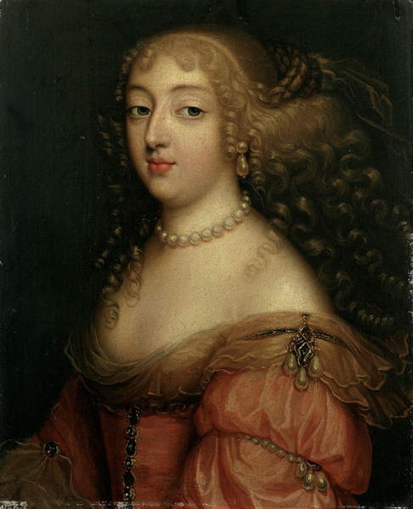 Detail of Portrait of a Lady, said to be Laura Mancini, Duchesse de Mercoeur by Louis Ferdinand (c.1612-89) (circle of) Elle