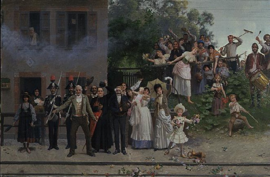 Detail of The Passing of the King by Giacomo Mantegazza