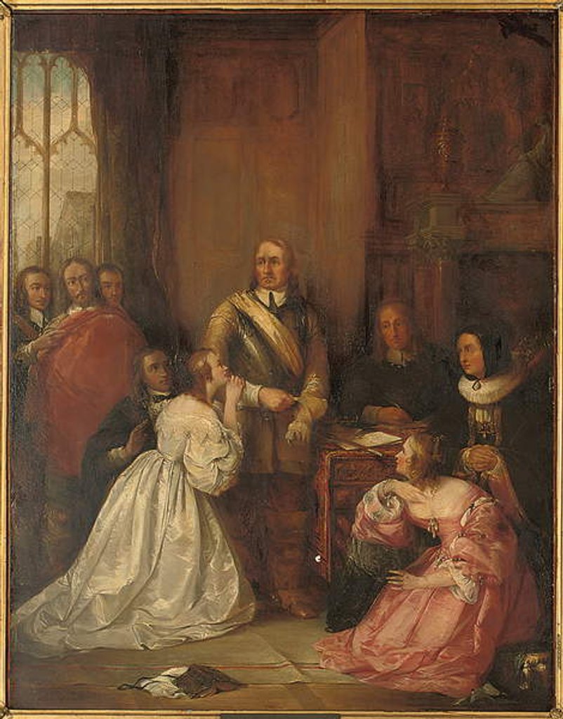Detail of Cromwell's Family, Interceding for the Life of Charles I by William Fisk