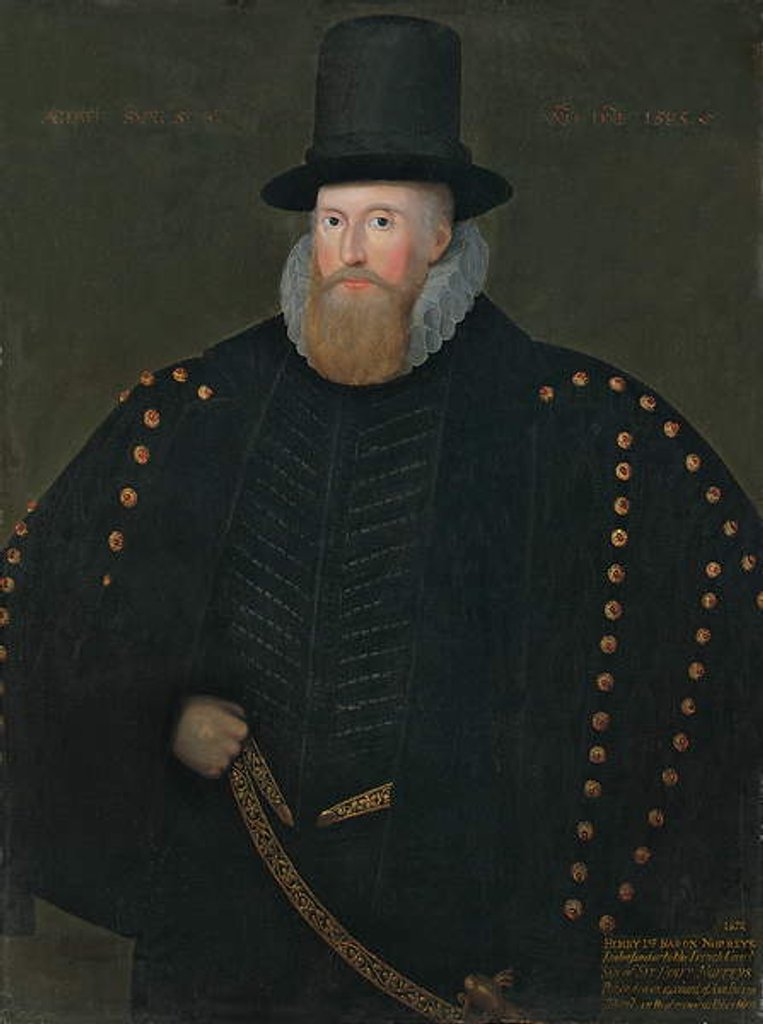 Detail of Portrait of Henry, 1st Baron Norris, of Rycote, 1585 by English School