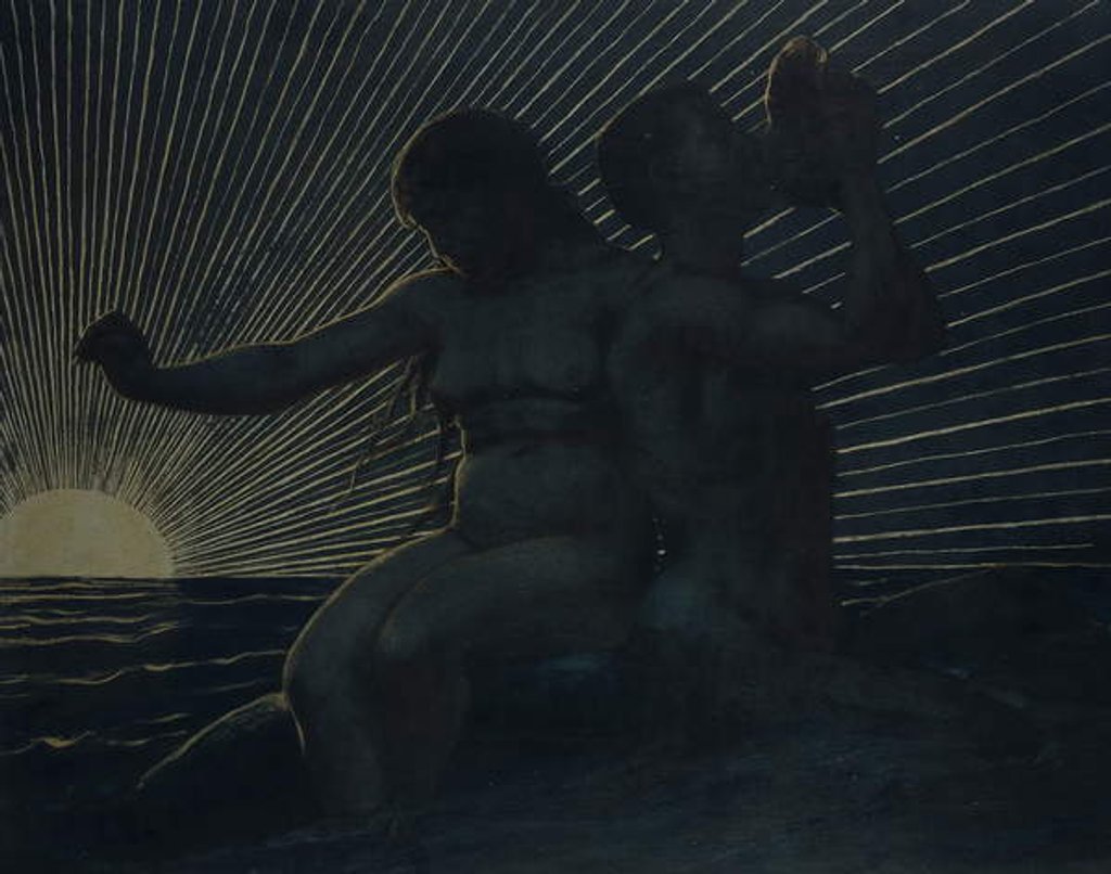 Detail of Triton pair, 1892 by Hans Thoma