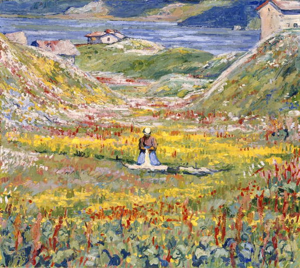Detail of Flowering Meadows in Maloja; Bluhende wiesen bei Maloja, c.1912-1924 by Giovanni Giacometti