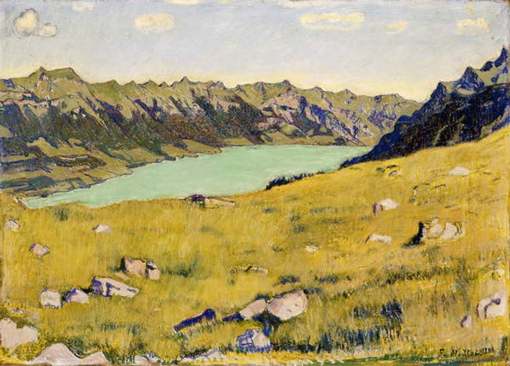 Detail of Der Brienzersee von Breitlauenen aus, 1906 by Ferdinand Hodler