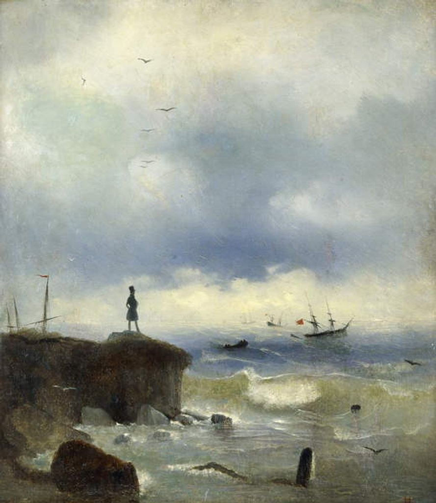 Detail of Pushkin Looking at the Black Sea, 1838 by Ivan Konstantinovich Aivazovsky