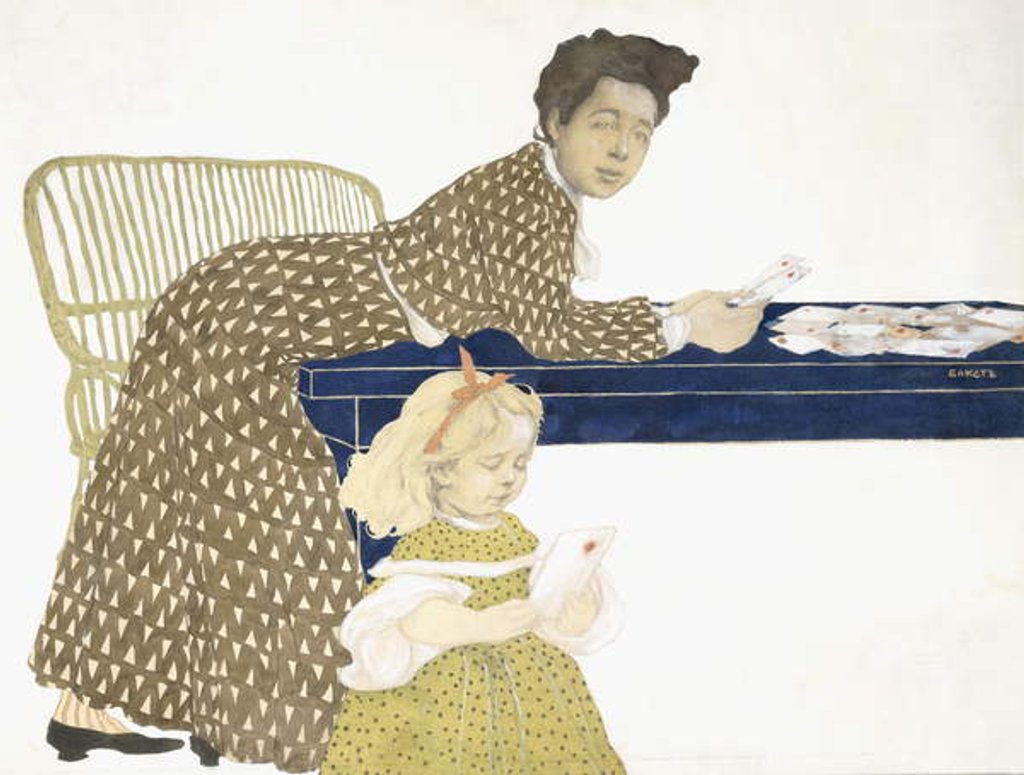 Detail of The Card Players, c. 1903 by Leon Bakst