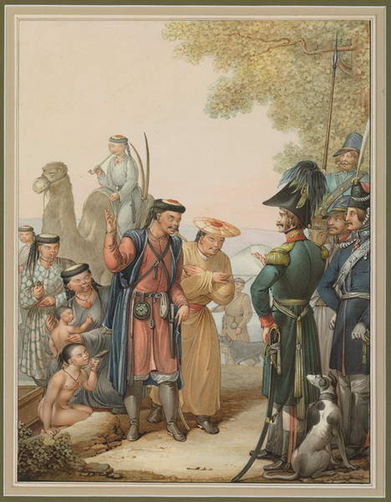 Detail of Cossacks and Kalmyks, by Georg Emanuel Opitz