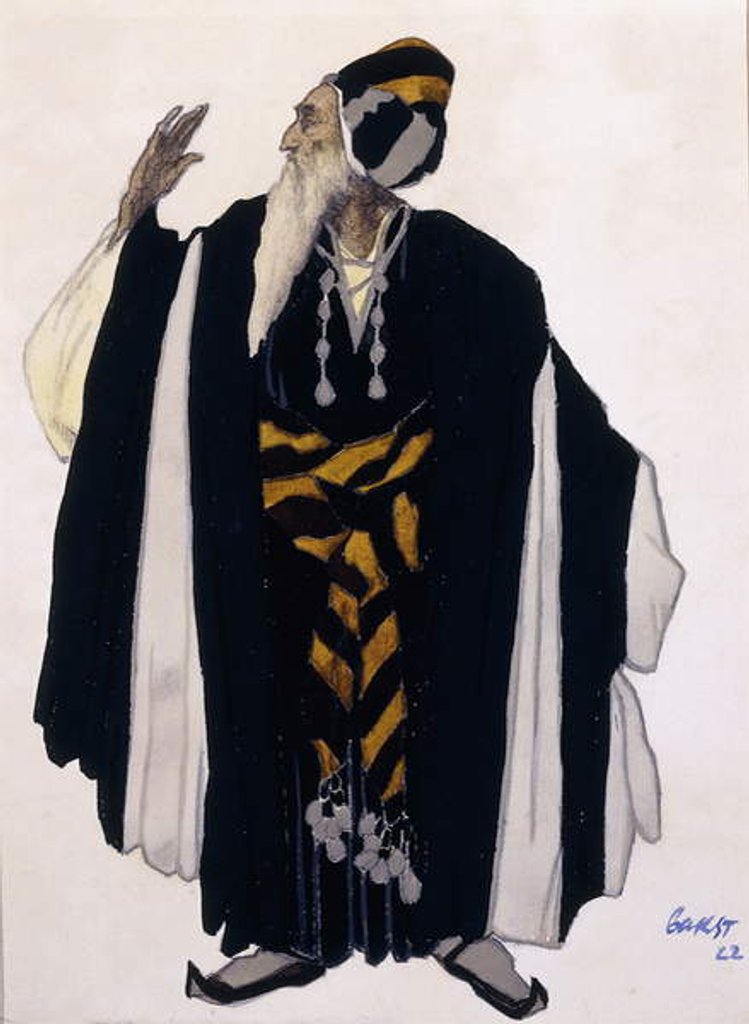 Detail of Costume design for a Jewish Elder for the drama 'Judith', 1922 by Leon Bakst