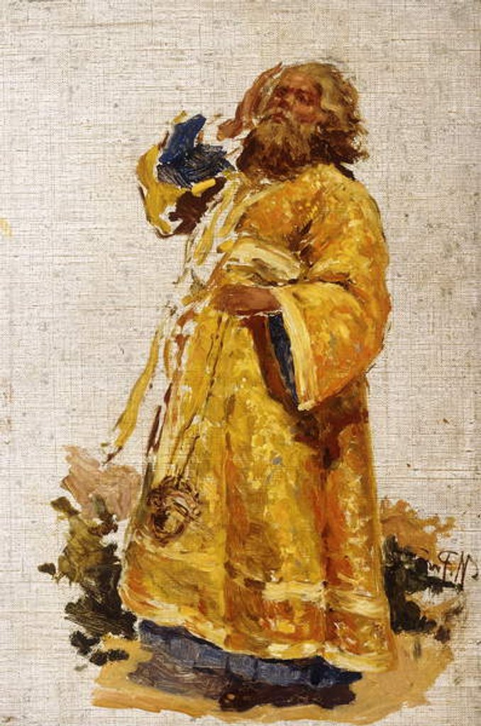 Detail of Study of the Deacon for the painting 'The Religious Procession in the Province of Kursk' by Ilya Efimovich Repin